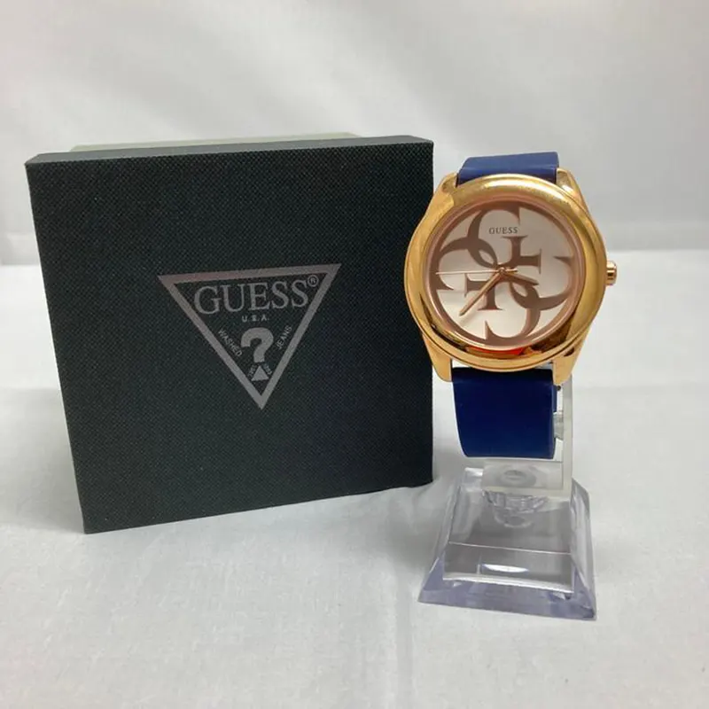 Guess G-Twist Quartz Blue Silicone Ladies Watch- W0911L6